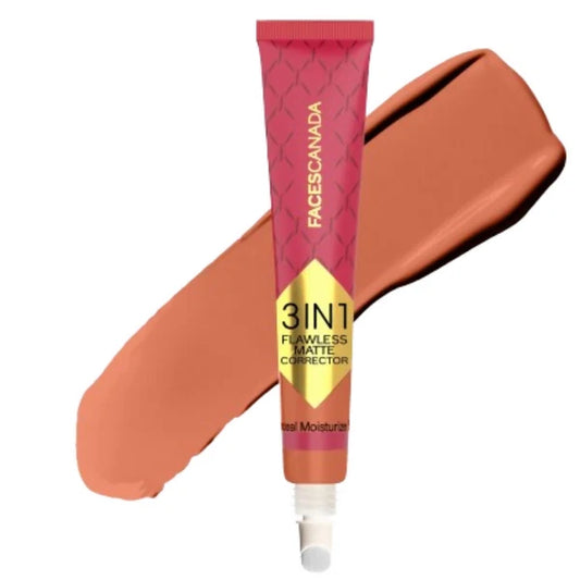 Faces Canada 3 in 1 Flawless Matte Concealer & Colour Correctors - Orange - 15 gm