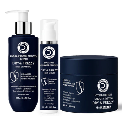 Dermistry Ceramides Hyaluronic Acid Protein Shampoo Mask & Serum - combo