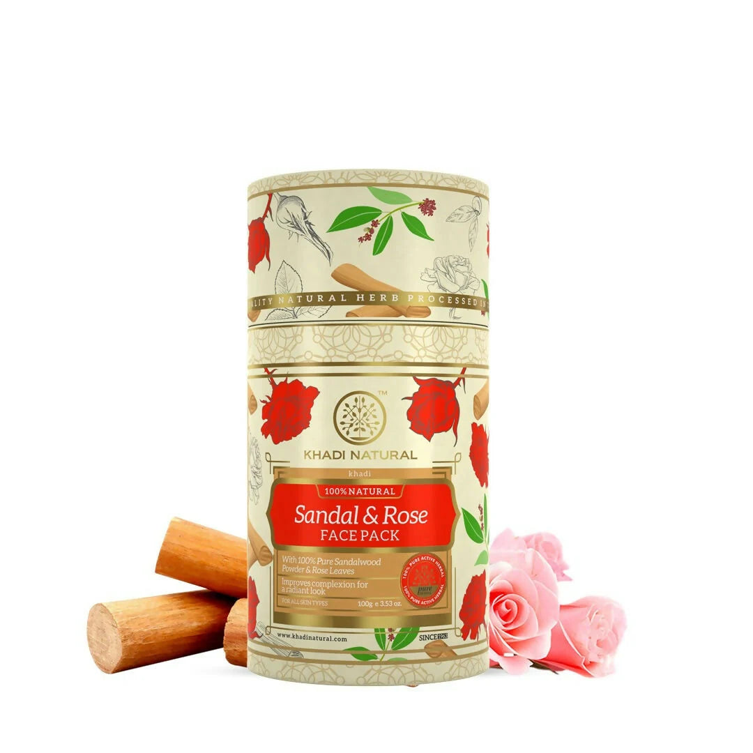 Khadi Natural Sandalwood & Rose Face Pack - 100 gm