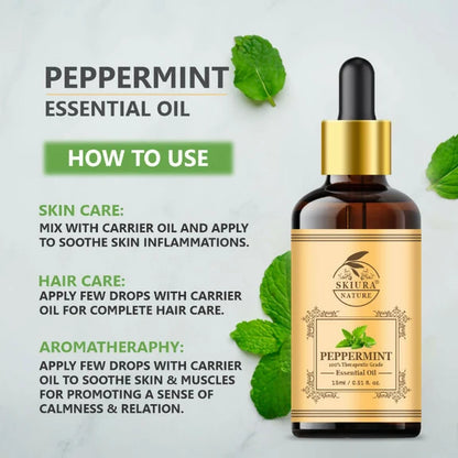 Skiura Nature 100% Natural Peppermint Essential Oil - 15 ml