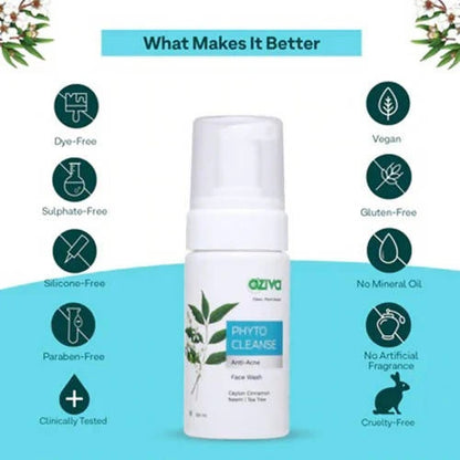 OZiva Phyto Cleanse Anti-Acne Facewash -100 ml