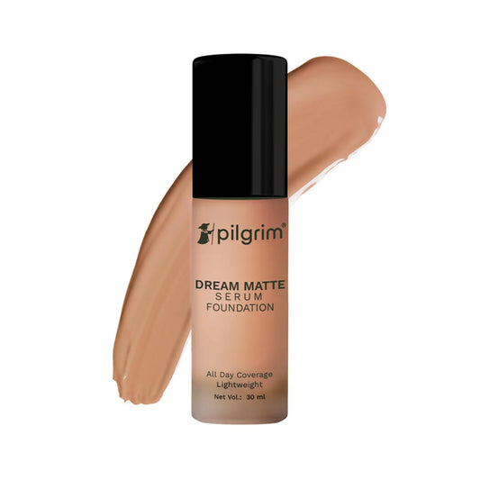 Pilgrim Dream Matte Serum Foundation With Matte & Poreless All Day Coverage Lightweight - Rich Caramel