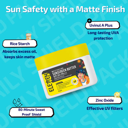 Elemen Daily Shield Pack: Facewash + Moisturiser + Sunscreen - combo