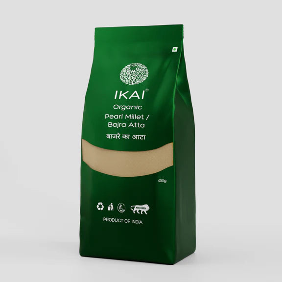 IKAI Organic Pearl Millet/Bajra Atta - 450 gm