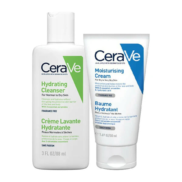 Cerave Daily Duo For Normal To Dry Skin With Facewash & Moisturizer - combo