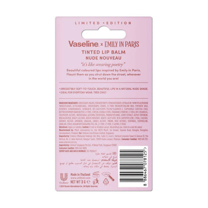 Vaseline Emily In Paris Tinted Lip Balm Stick - Nude Nouveau - 3 gm