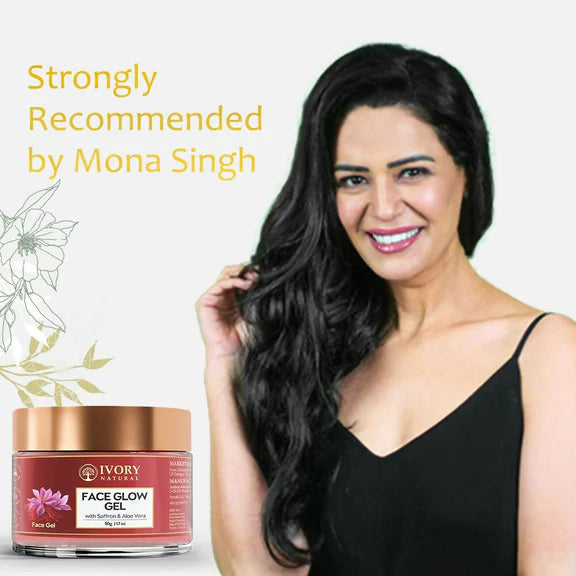Ivory Natural Face Glow Gel For Instant Glow And Timeless Radiance, Achieve Glowing And Shiny Face - 50 gm