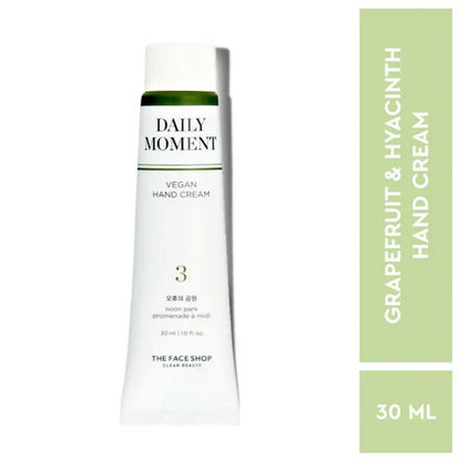 The Face Shop Non-Greasy Vegan Hand Cream - Noon Park With Hyaluronic Acid - 30 ml
