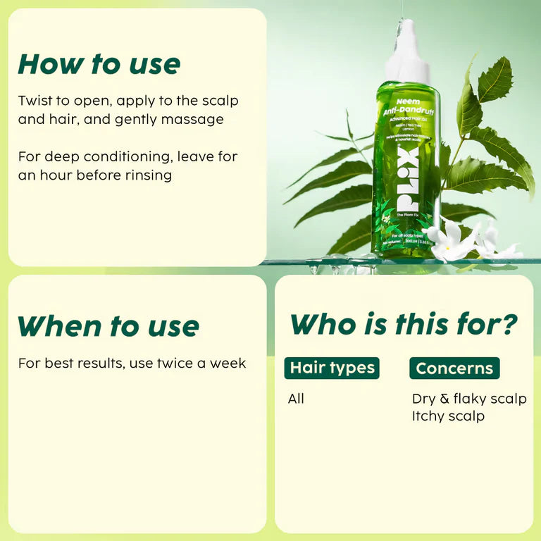 PLIX The Plant Fix Neem Anti-Dandruff Advanced Hair Oil - 100 ml