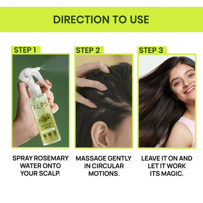 Alps Goodness Rosemary Hair Renewal Duo with Rosemary Water Spray and Rosemary & Curry Leaf Powder - Hair Growth Expert -combo