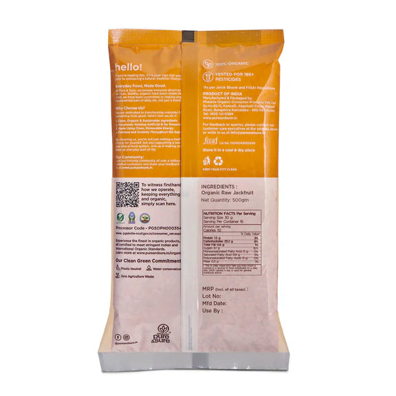 Pure & Sure Organic Raw Jackfruit Flour - 500 gm