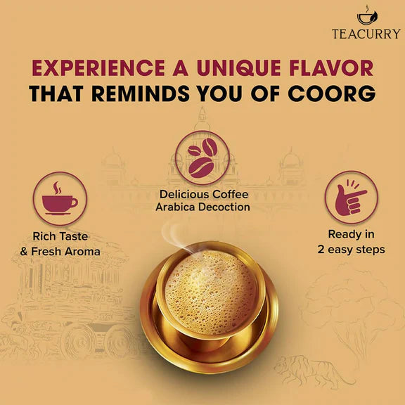 Teacurry South Indian Filter Coffee (100% Arabica Ground Coffee) for Authentic South Indian Taste - Kaapi Coffee - 50 gm