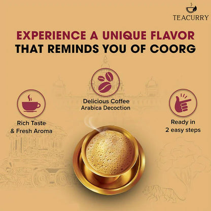 Teacurry South Indian Filter Coffee (100% Arabica Ground Coffee) for Authentic South Indian Taste - Kaapi Coffee - 50 gm