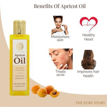 The Pure Story Natural Cold Pressed Apricot Hair Oil - 100 ml