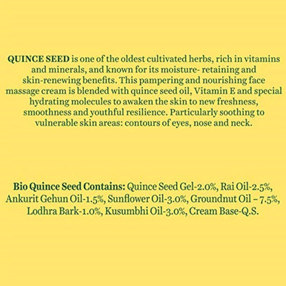 Biotique Advanced Ayurveda Bio Quince Seed Nourishing Face Massage Cream