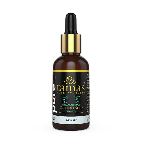 Tamas Pure Ayurveda Cotton Seed Cold-Pressed Carrier Oil - 30 ml