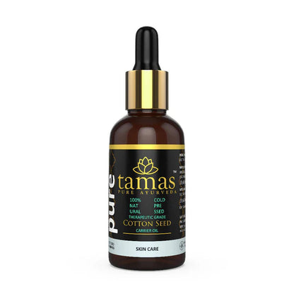 Tamas Pure Ayurveda Cotton Seed Cold-Pressed Carrier Oil - 30 ml