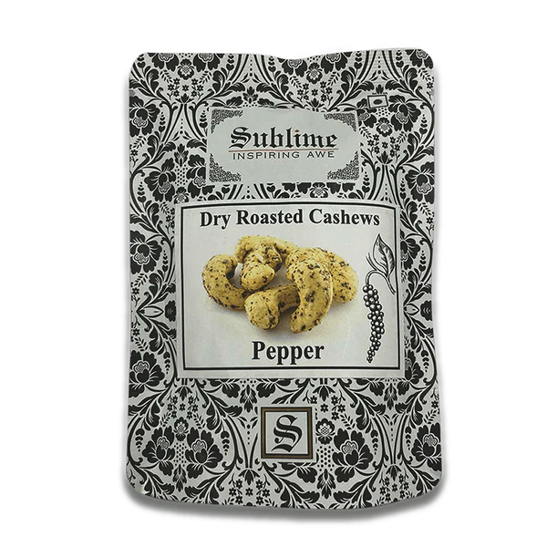 Sublime Inspiring Awe Roasted Cashews – Pepper - 50 gm