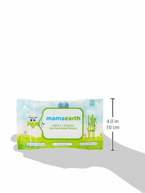 Mamaearth India's 1st Organic Bamboo Based Wipes  - 72 Wipes