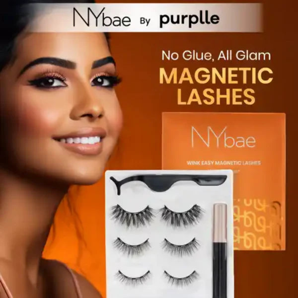 NY Bae Wink Easy Magnetic Eye Lashes| Korean Beauty Combo - combo