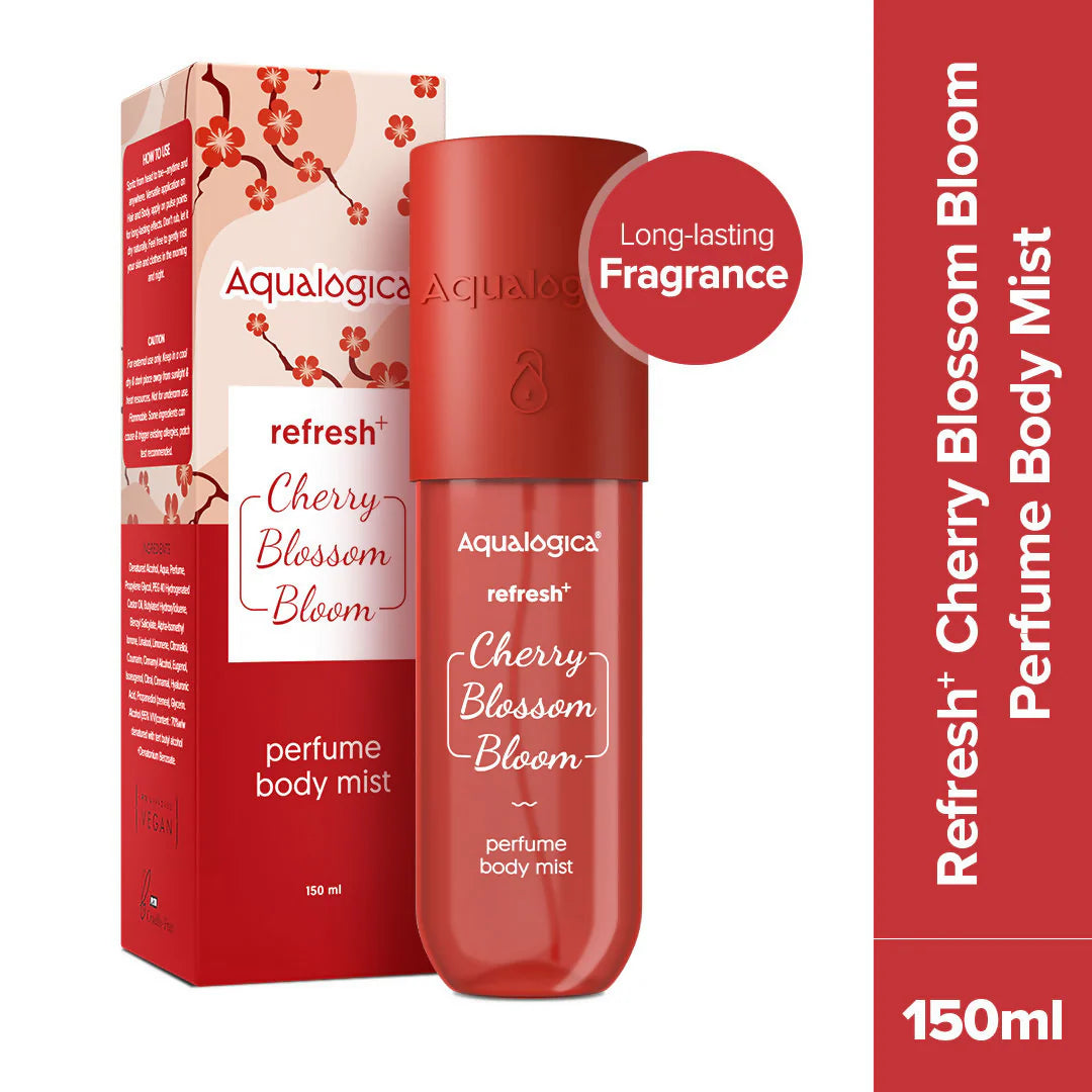 Aqualogica Refresh + Cherry Blossom Bloom Body Mist - 150 gm