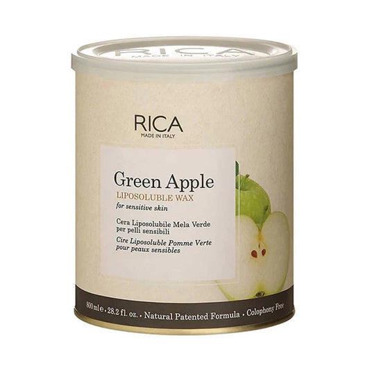Rica Green Apple Liposoluble Wax For Sensitive Skin - 800 ml