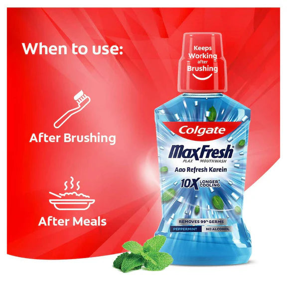 Colgate Plax Pepper Mint Mouthwash Aao Refresh Karein - 500 ml