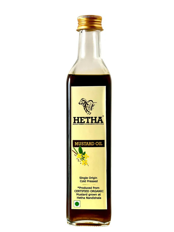 Hetha Organic Cold Pressed Black Mustard Oil - 550 ml