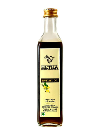 Hetha Organic Cold Pressed Black Mustard Oil - 550 ml