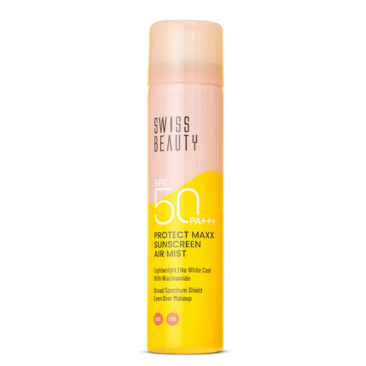 Swiss Beauty Protect Maxx Sunscreen Air Mist With SPF 50 PA+++ - 80 ml