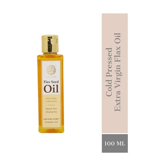 The Pure Story Natural Cold Pressed Flax Seed Oil for Hair & Skin - 100 ml