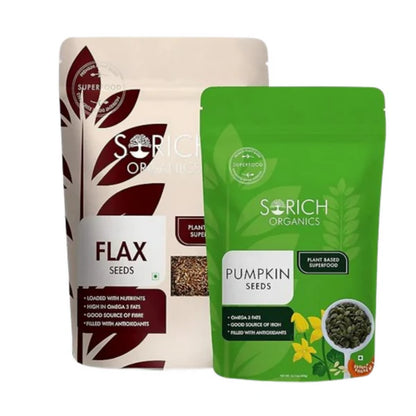 Sorich Organics Raw Flax Seeds & Pumpkin Seeds - combo