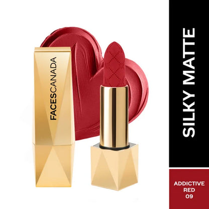 Faces Canada Comfy Silk Obsession Lipstick - Addictive Red 09 - 4 gm