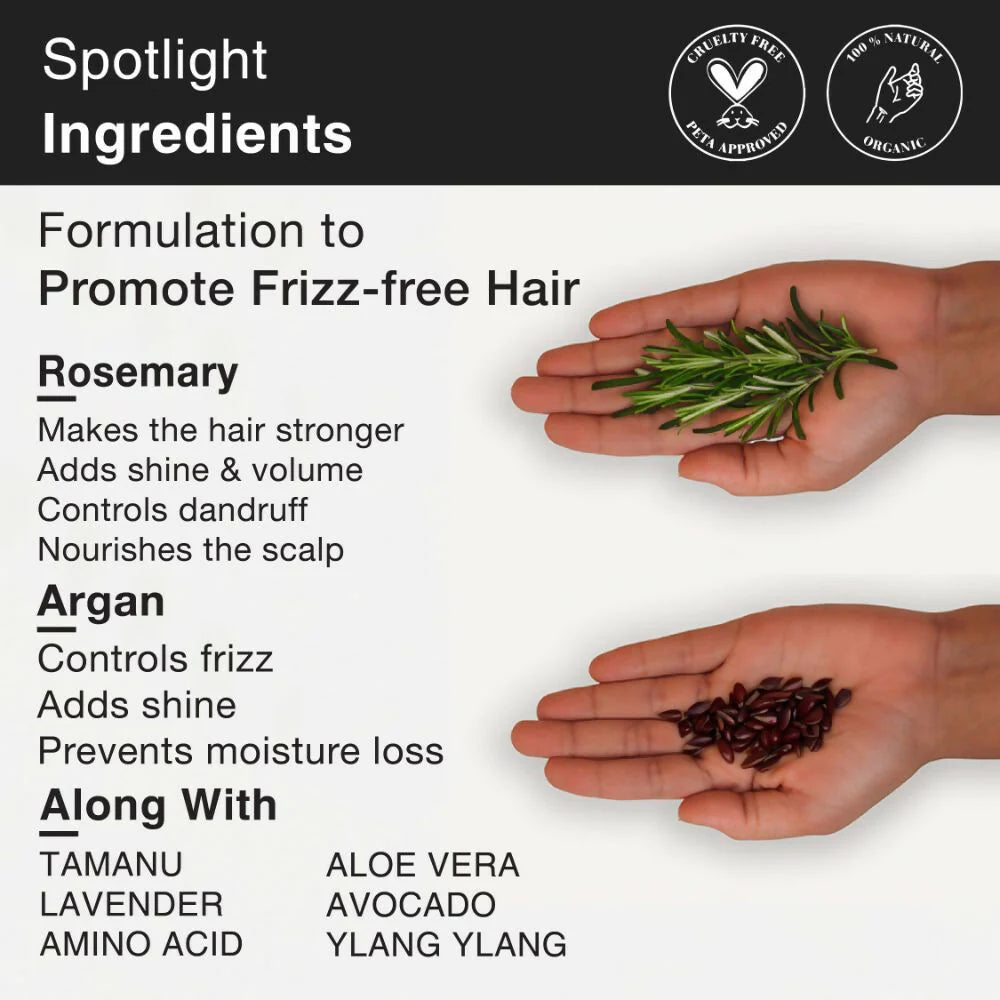 Soulflower Rosemary Argan Conditioner for Dry & Frizzy Hair, Damage Repair, Cocoa & Shea Butter