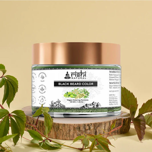 Rishi Natural Beard Black Color - 30 gm