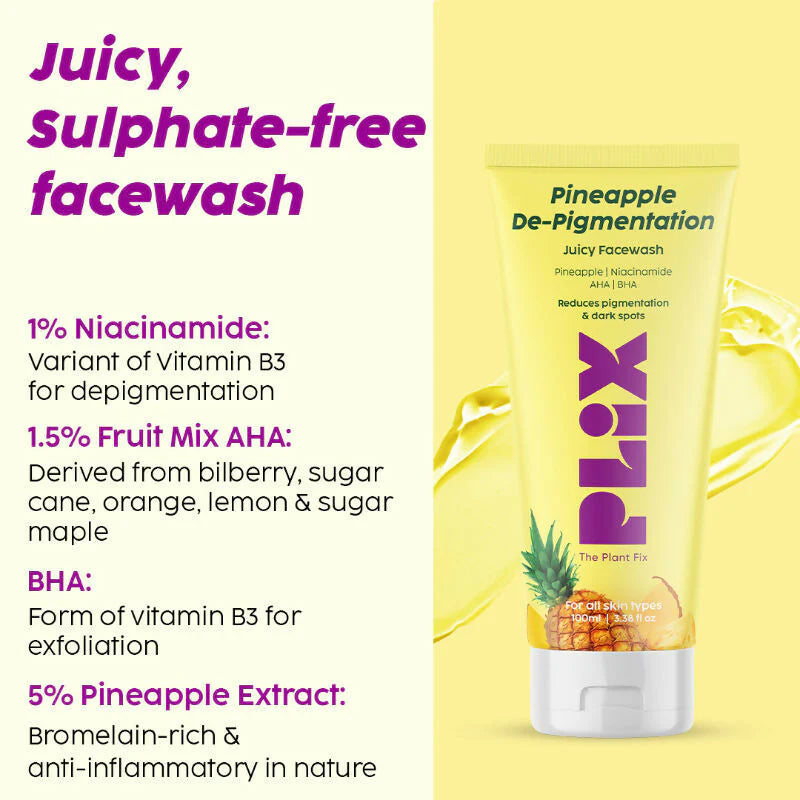 PLIX The Plant 5% Pineapple Foaming Face Wash And Serum