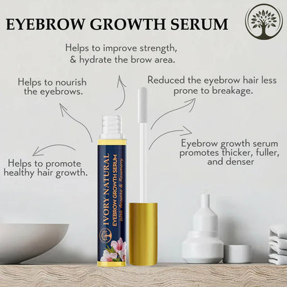 Ivory Natural Eyebrow Growth Serum - Lush Eyebrows For Both Men & Women - 10 ml
