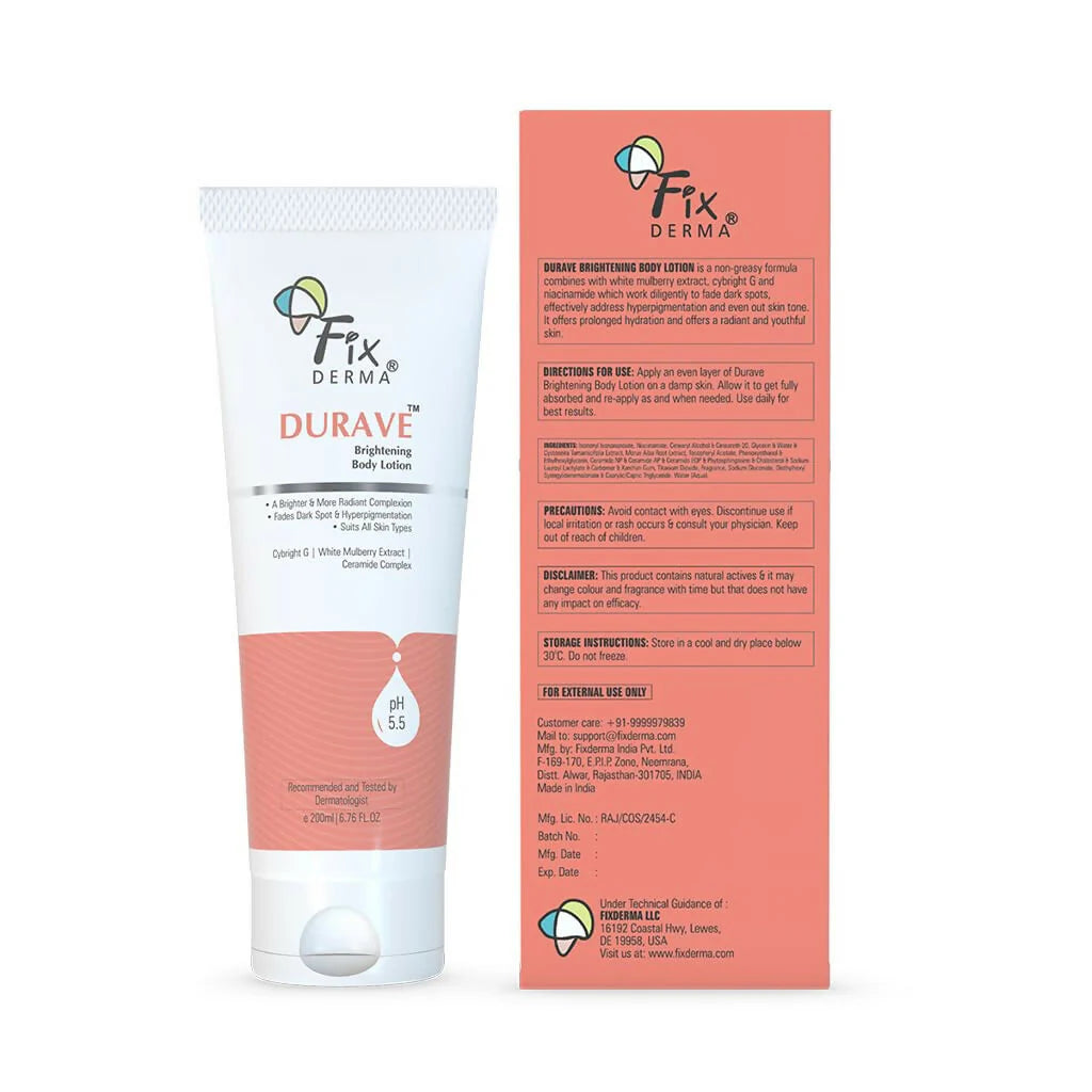 Fixderma Durave Brightening Body Lotion with Ceramide For Hyperpigmentation & Dark Spots