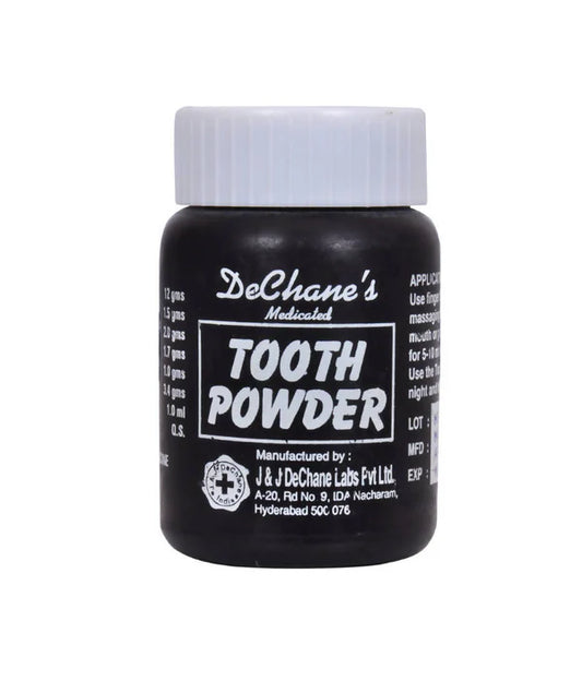 J & J Dechane Ayurvedic Medicated Tooth Powder - 50 gm