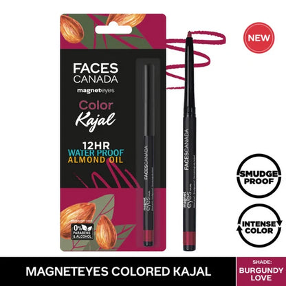 Faces Canada Magneteyes Color Kajal - Burgundy Love 04 - 0.25 gm