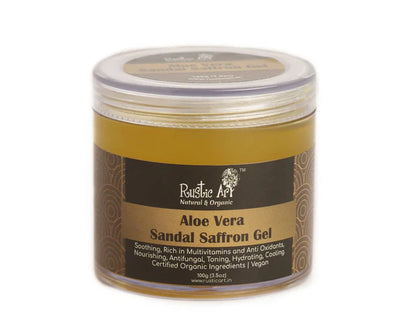Rustic Art Aloe Vera Sandal Saffron Gel - 100 gm