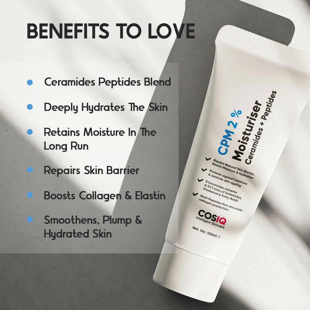 Cos-IQ CPM 2% Ceramides & Peptides Moisturizer - 100 ml
