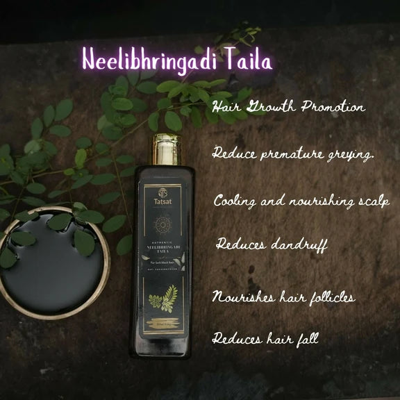 Tatsat Neelibhringadi Classical Ayurvedic Hair Oil For Lush Black Hair - 200 ml