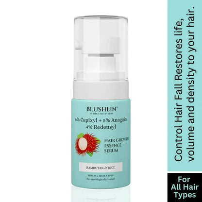 Blushlin Hair Growth Serum with 6% Capixyl, 4% Redensyl & 5% Anagain - 30 ml