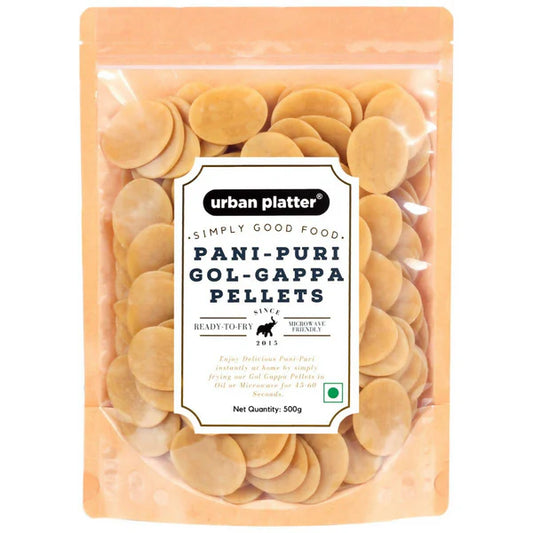 Urban Platter Pani Puri Golgappa Pellets Ready-To-Fry Or Microwave - 500 gm