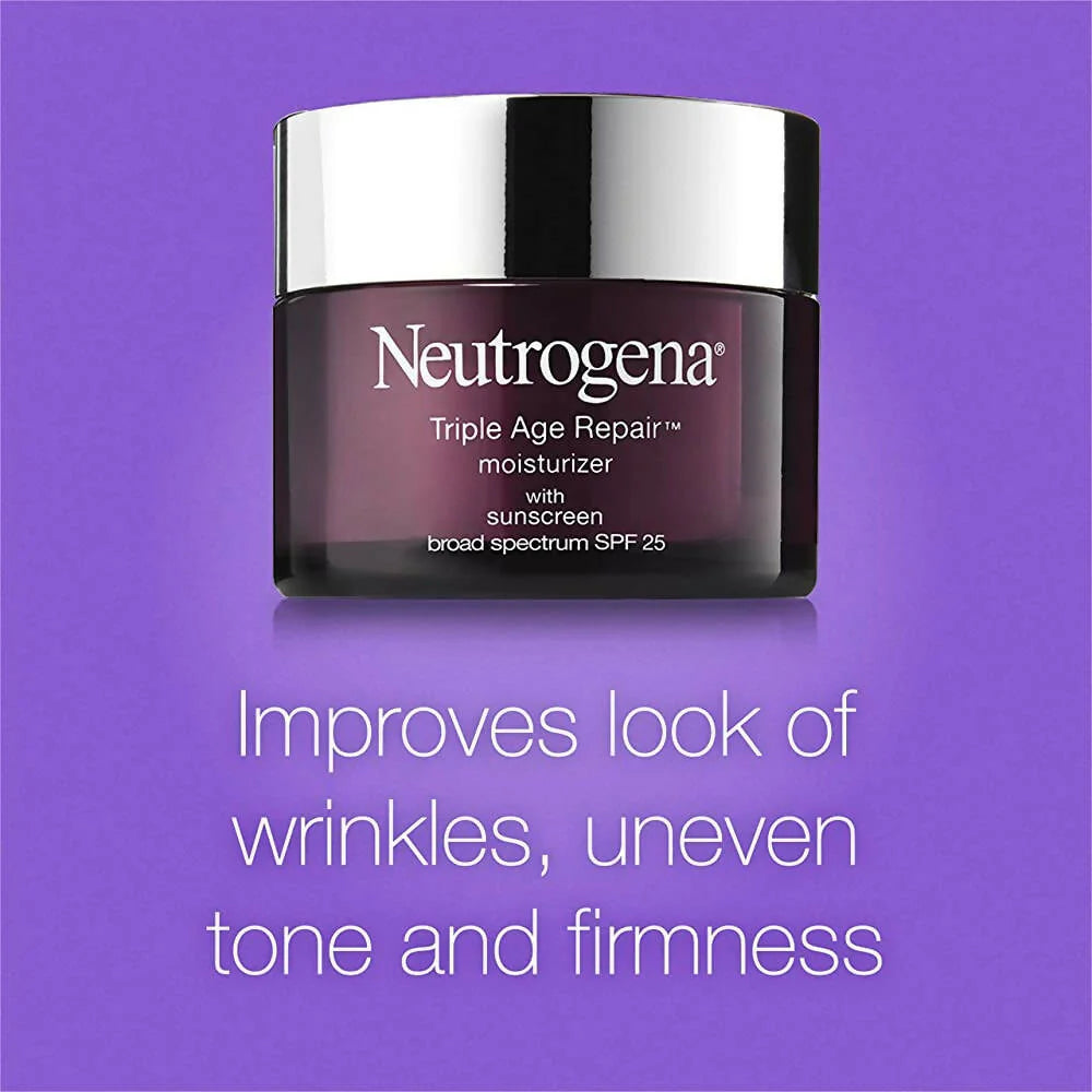 Neutrogena Triple Age Repair Anti Wrinkle Daily Facial Moisturizer With Spf 25 - 48 gm