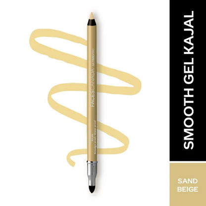 Faces Canada Ultime Pro Intense Gel Kajal With Smudger & Sharpener - Sand Beige - 1.2 gm
