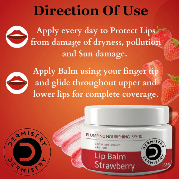 Dermistry Nourishing Lip Balm Strawberry & Coffee Lip Scrub - combo