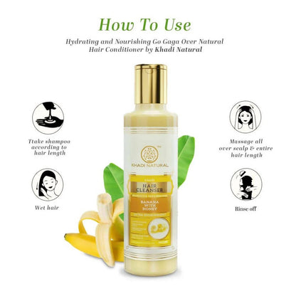 Khadi Natural Banana With Honey Hair Cleanser - 210 ml