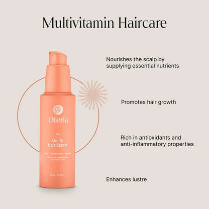 Oteria Go-To Hair Serum Premium Anti Frizz Hair Serum - Enriched with B-Vitamins & Niacinamide - 50 ml